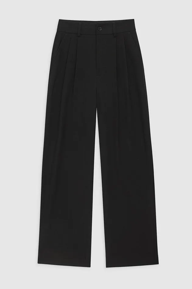Pants Women ANINE BING Carrie Pant In Black Twill ANINE BING