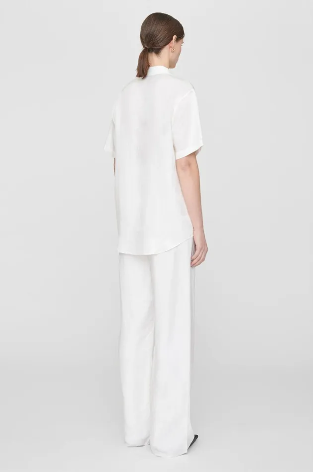 Pants Women ANINE BING Carrie Pant In White Linen Blend ANINE BING