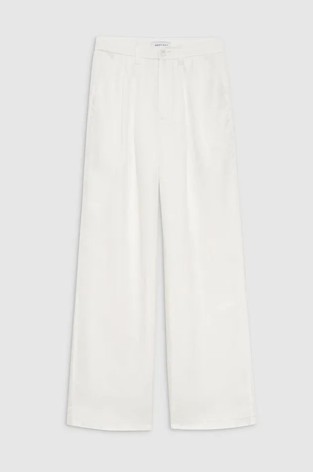 Pants Women ANINE BING Carrie Pant In White Linen Blend ANINE BING