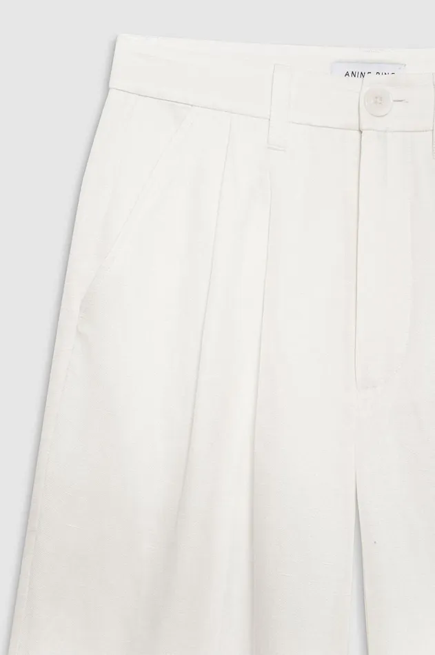 Pants Women ANINE BING Carrie Pant In White Linen Blend ANINE BING