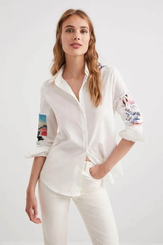 Patchwork Shirt Women Desigual Tops and Shirts