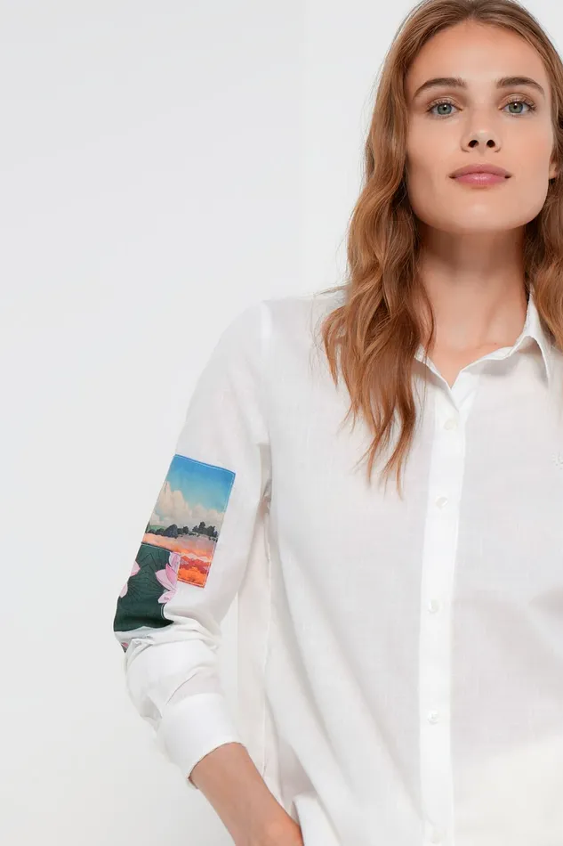 Patchwork Shirt Women Desigual Tops and Shirts