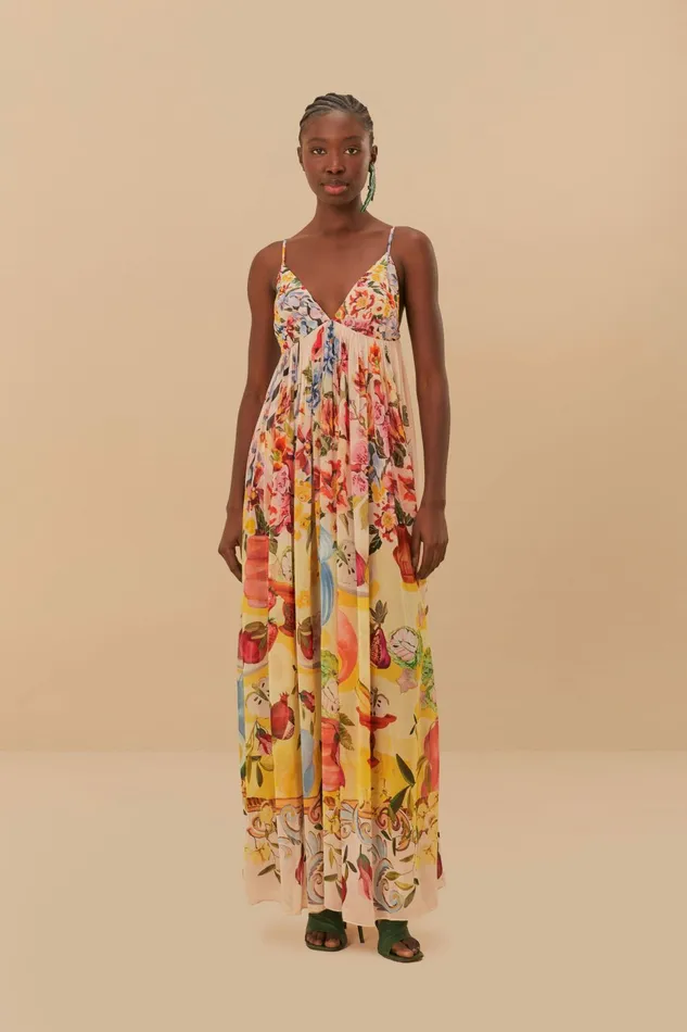 Pink Garden Terrace Maxi Dress Women FARM Rio Maxi Dresses