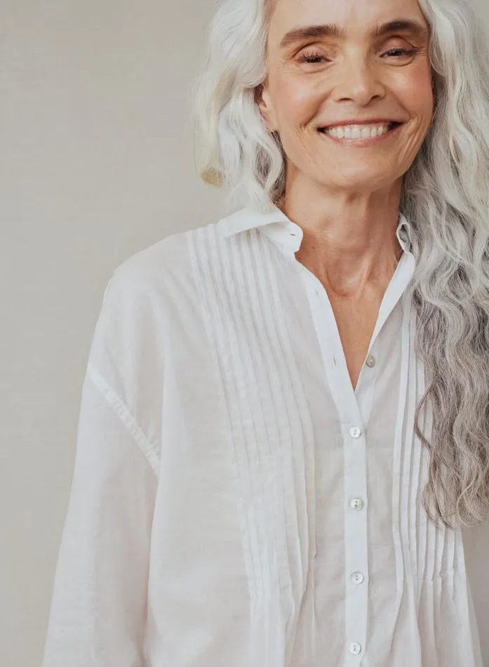 Pintuck Flowy Shirt 8211 White Women Bella Dahl Long Sleeve Pintuck Flowy Shirt 8211 White Women Bella Dahl Long Sleeve