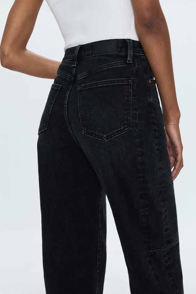 Pistola Denim Denim Women Eli High Rise Barrel Jean 8211 Dark Midnight