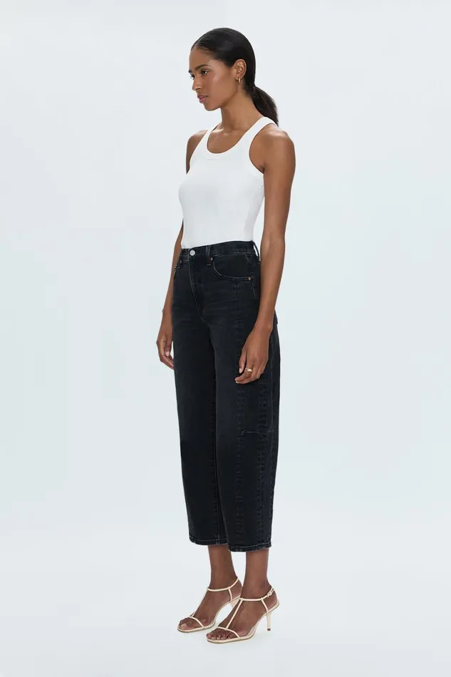 Pistola Denim Denim Women Eli High Rise Barrel Jean 8211 Dark Midnight