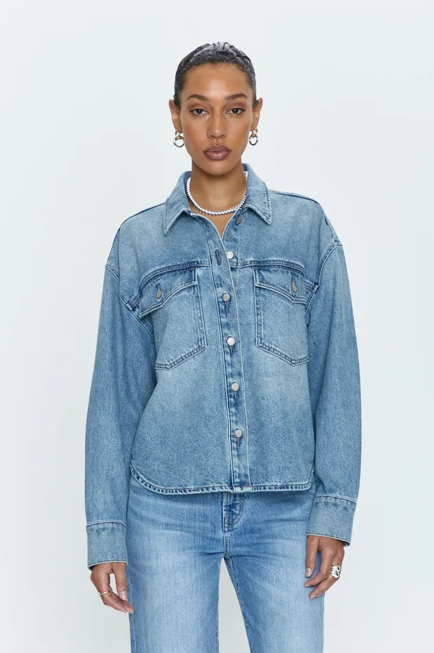 Pistola Denim Denim Women Mandy Crop Shacket 8211 Marcel