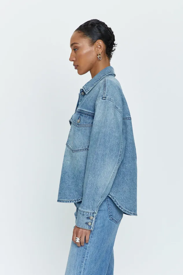 Pistola Denim Denim Women Mandy Crop Shacket 8211 Marcel
