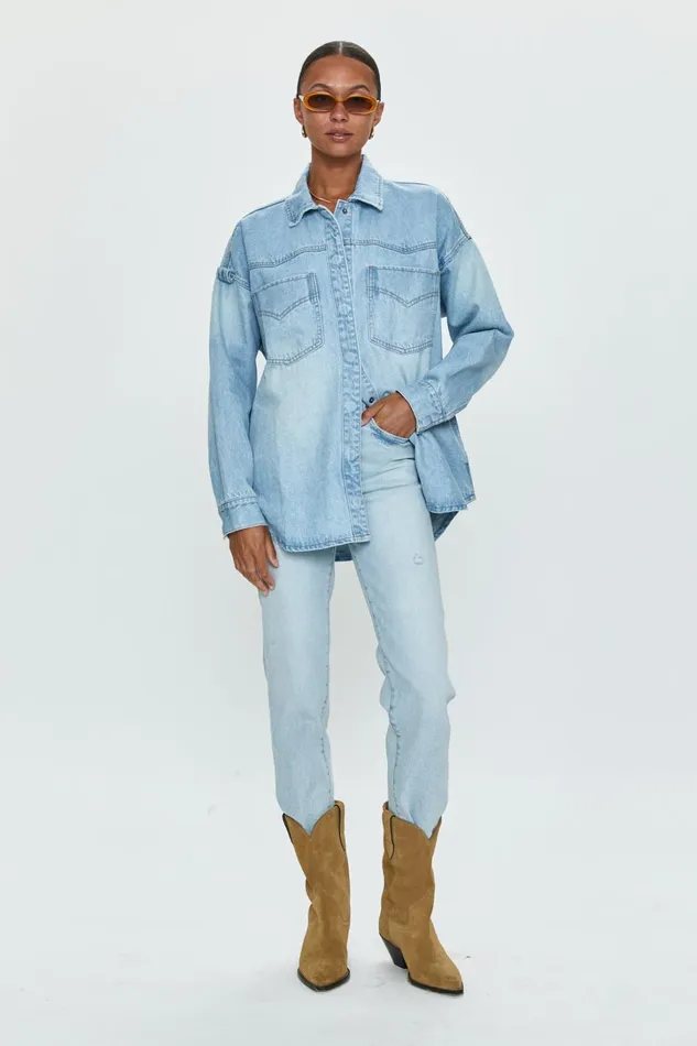 Pistola Denim Denim Women Mandy Western Shacket 8211 Radiant