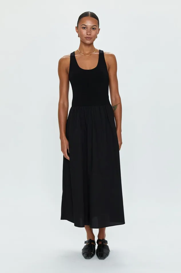 Pistola Denim Dresses Women Faye Tank Dress 8211 Noir