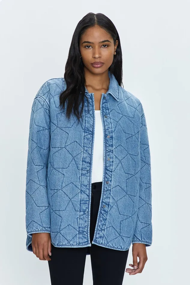 Pistola Denim Jackets and Outerwear Women Alyssa Quilted Shacket 8211 Marmont Star Pistola Denim Jackets and Outerwear Women Alyssa Quilted Shacket 8211 Marmont Star