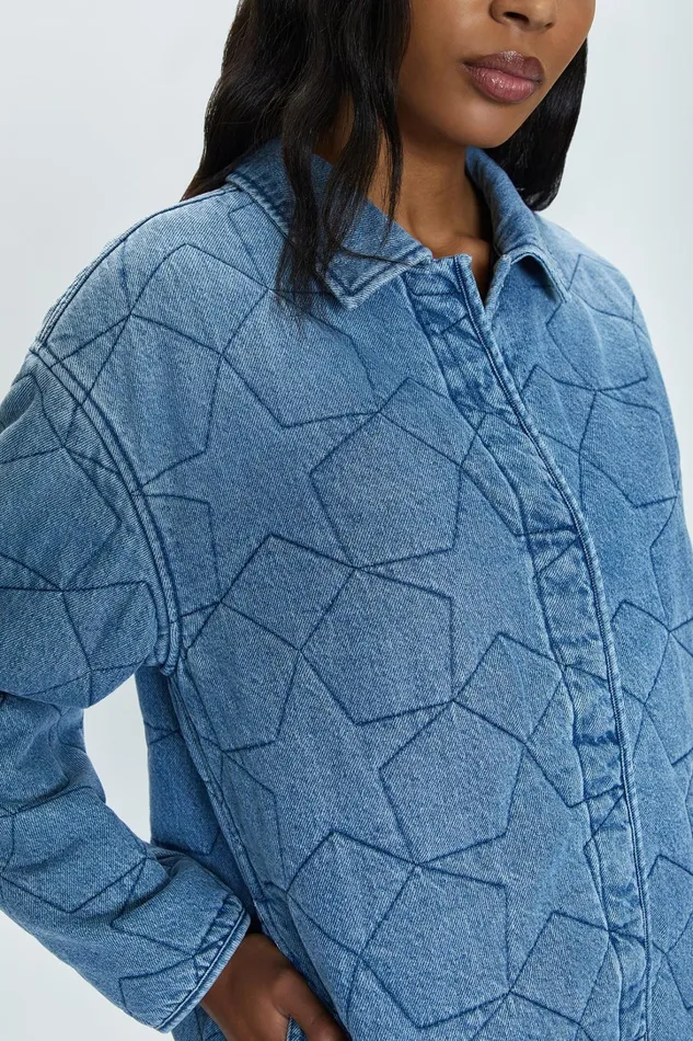 Pistola Denim Jackets and Outerwear Women Alyssa Quilted Shacket 8211 Marmont Star