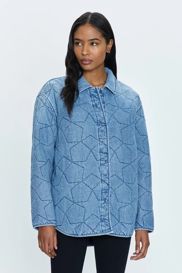 Pistola Denim Jackets and Outerwear Women Alyssa Quilted Shacket 8211 Marmont Star