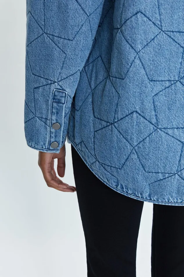 Pistola Denim Jackets and Outerwear Women Alyssa Quilted Shacket 8211 Marmont Star