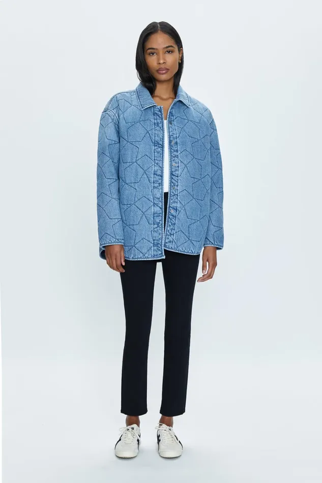 Pistola Denim Jackets and Outerwear Women Alyssa Quilted Shacket 8211 Marmont Star