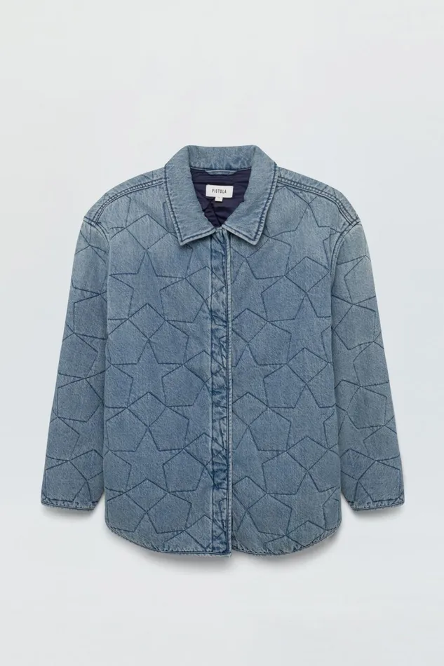 Pistola Denim Jackets and Outerwear Women Alyssa Quilted Shacket 8211 Marmont Star