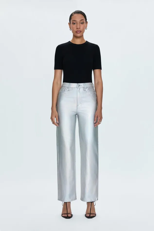 Pistola Denim Pants Women Cassie Super High Rise Straight 8211 Coated Prism