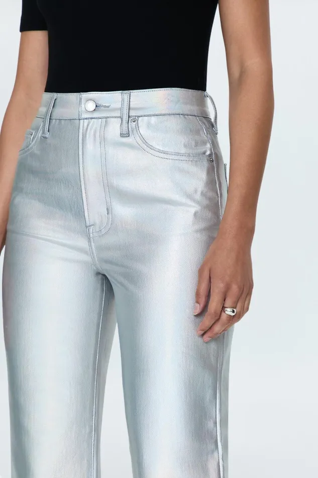 Pistola Denim Pants Women Cassie Super High Rise Straight 8211 Coated Prism