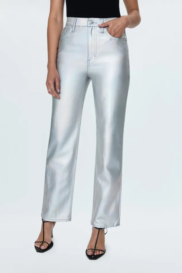 Pistola Denim Pants Women Cassie Super High Rise Straight 8211 Coated Prism