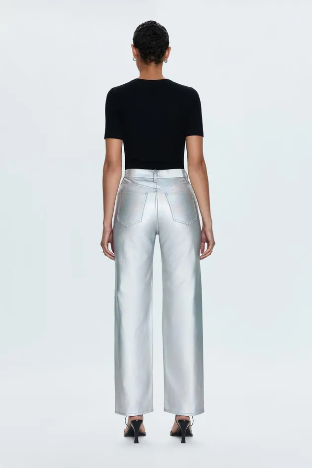 Pistola Denim Pants Women Cassie Super High Rise Straight 8211 Coated Prism