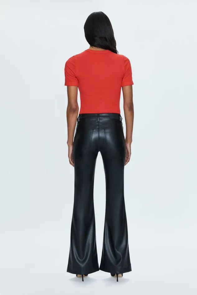 Pistola Denim Pants Women Kinsley Mid Rise Ultra Flare 8211 Slate Black