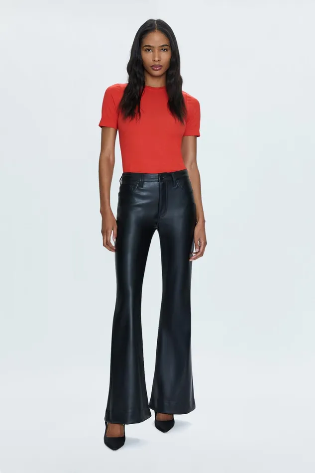 Pistola Denim Pants Women Kinsley Mid Rise Ultra Flare 8211 Slate Black