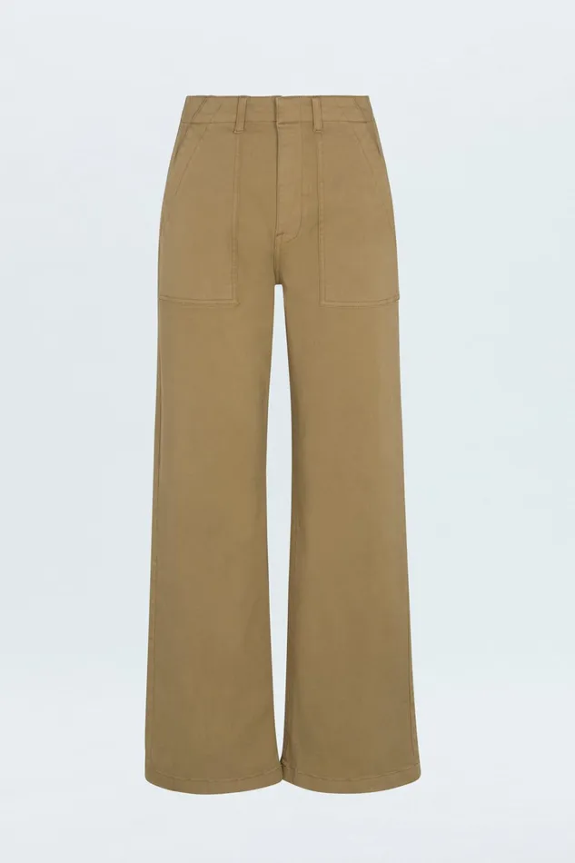 Pistola Denim Pants Women Nicole Wide Leg Pant 8211 Khaki