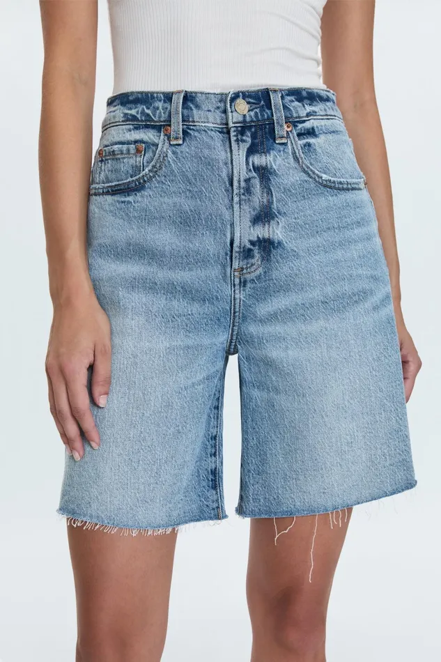 Pistola Denim Shorts Women Kaylee High Rise Pinched Loose Straight 8211 Boulder