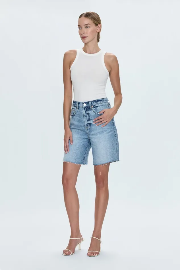 Pistola Denim Shorts Women Kaylee High Rise Pinched Loose Straight 8211 Boulder