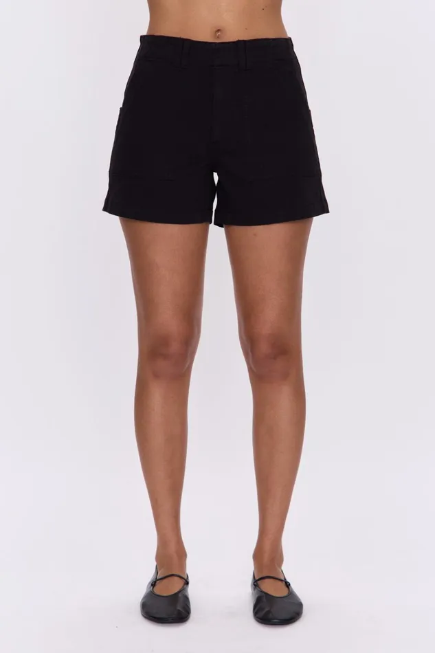 Pistola Denim Shorts Women Marissa High Rise Utility Short 8211 Noir