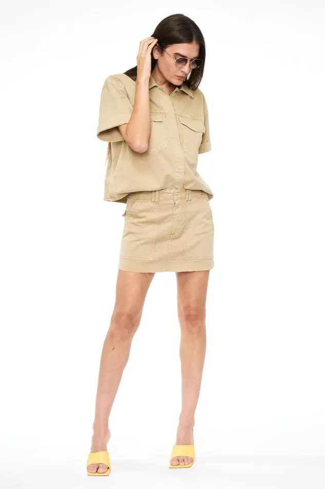 Pistola Denim Skirts Women Penelope Mid Rise Utility Skirt 8211 Canoe