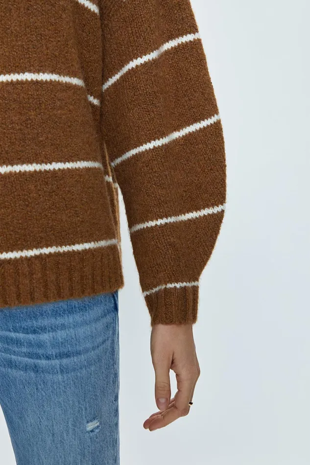 Pistola Denim Sweaters and Knits Women Carlen Sweater 8211 Caramel Stripe