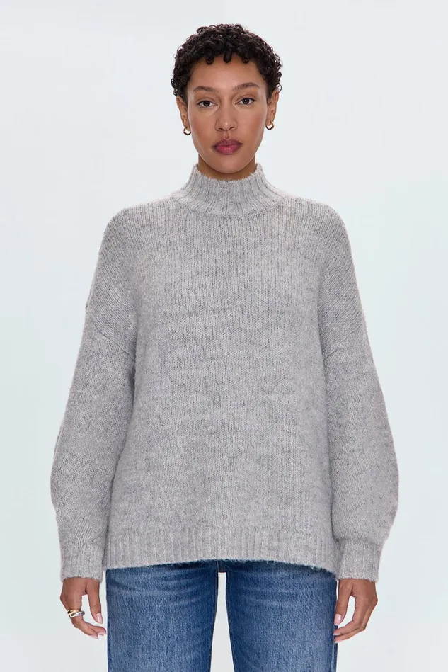 Pistola Denim Sweaters and Knits Women Carlen Sweater 8211 Heather Grey