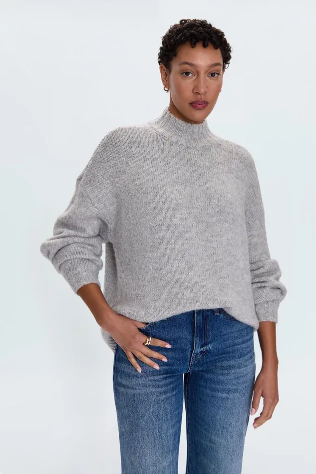 Pistola Denim Sweaters and Knits Women Carlen Sweater 8211 Heather Grey