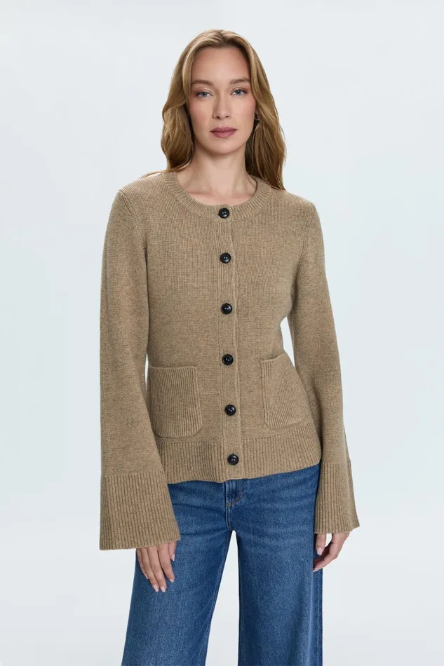 Pistola Denim Sweaters and Knits Women Dani Cardigan 8211 Wheat