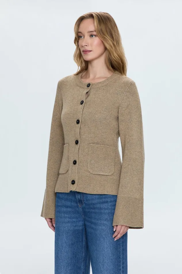 Pistola Denim Sweaters and Knits Women Dani Cardigan 8211 Wheat