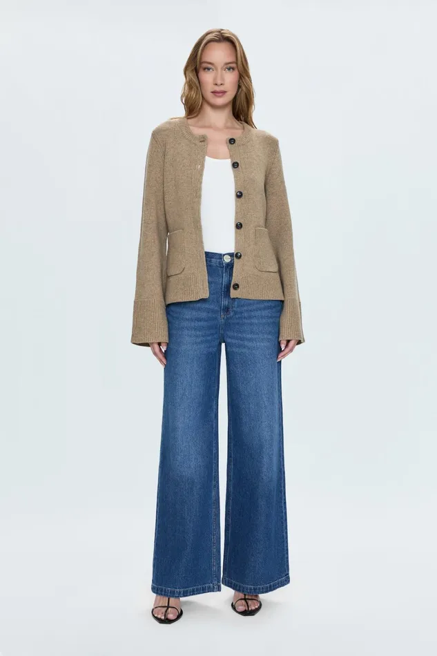 Pistola Denim Sweaters and Knits Women Dani Cardigan 8211 Wheat