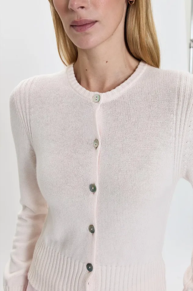 Pistola Denim Sweaters and Knits Women Taye Shrunken Cardigan 8211 Barely Pink