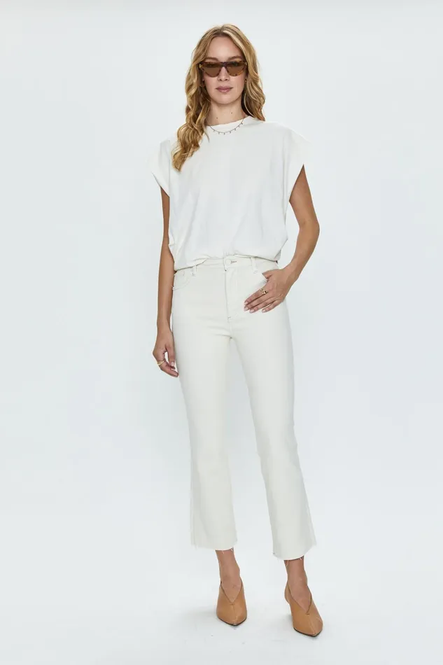 Pistola Denim Tees and Tanks Women Trina Tee 8211 White Sand