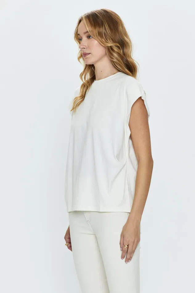 Pistola Denim Tees and Tanks Women Trina Tee 8211 White Sand