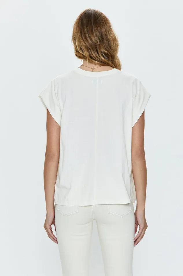 Pistola Denim Tees and Tanks Women Trina Tee 8211 White Sand