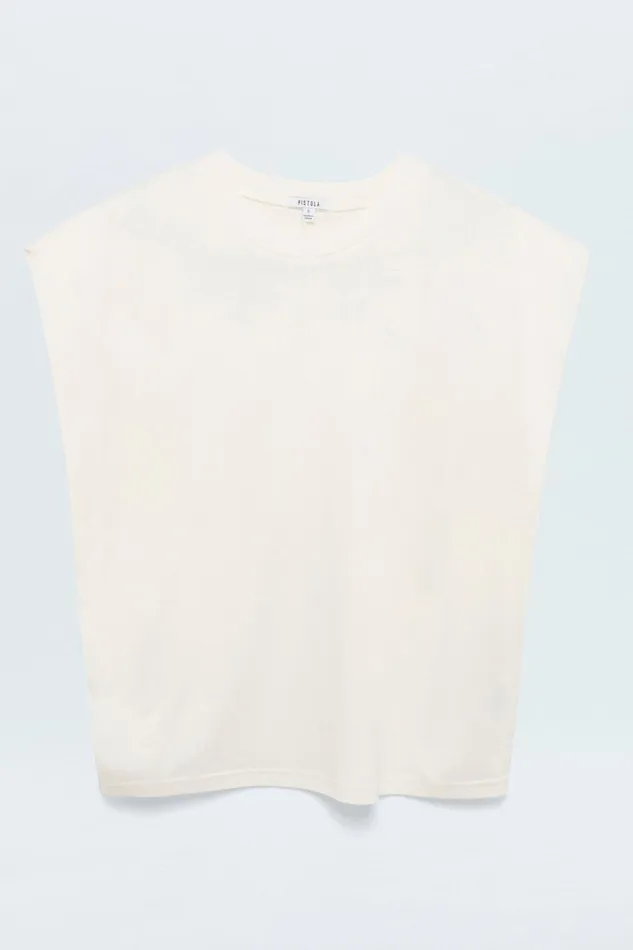 Pistola Denim Tees and Tanks Women Trina Tee 8211 White Sand