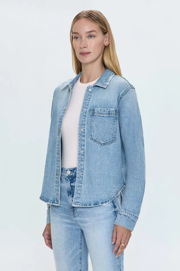 Pistola Denim Tops Women Jules Fitted Denim Shirt 8211 Scholar Vintage