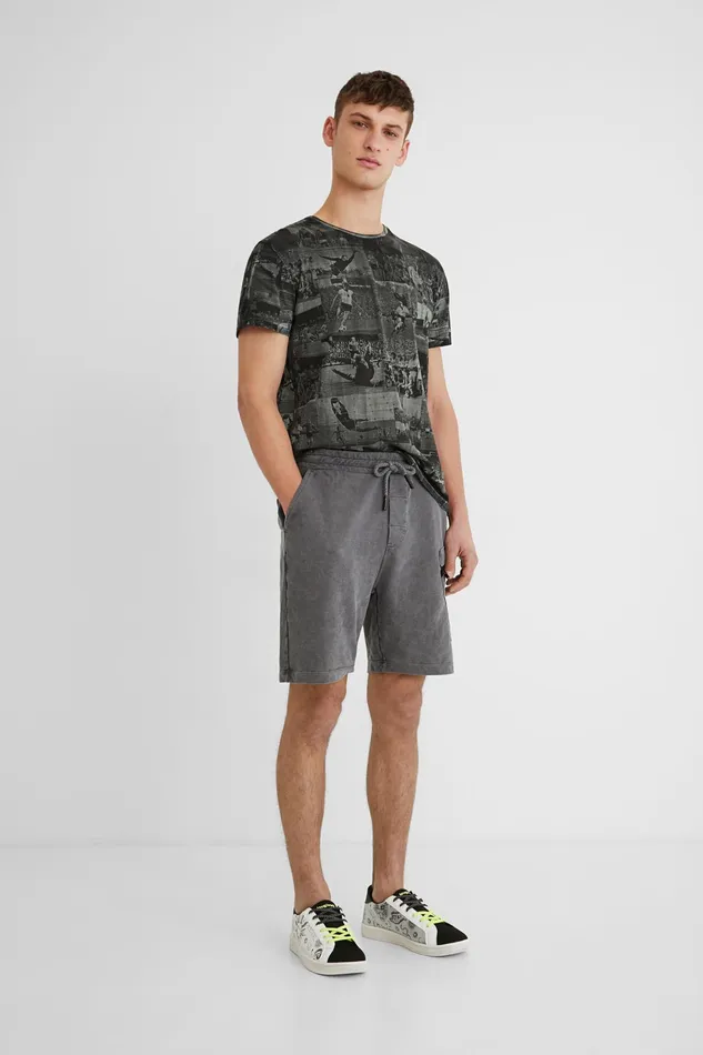 Plush Short Trousers Mens Desigual Jeans and Pants