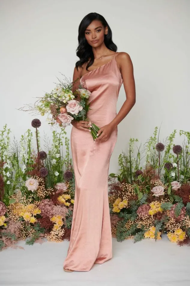 Pretty Lavish Bridesmaid Dresses Amelia Maxi Bridesmaid Dress Matte Tan Blush 8211 Women