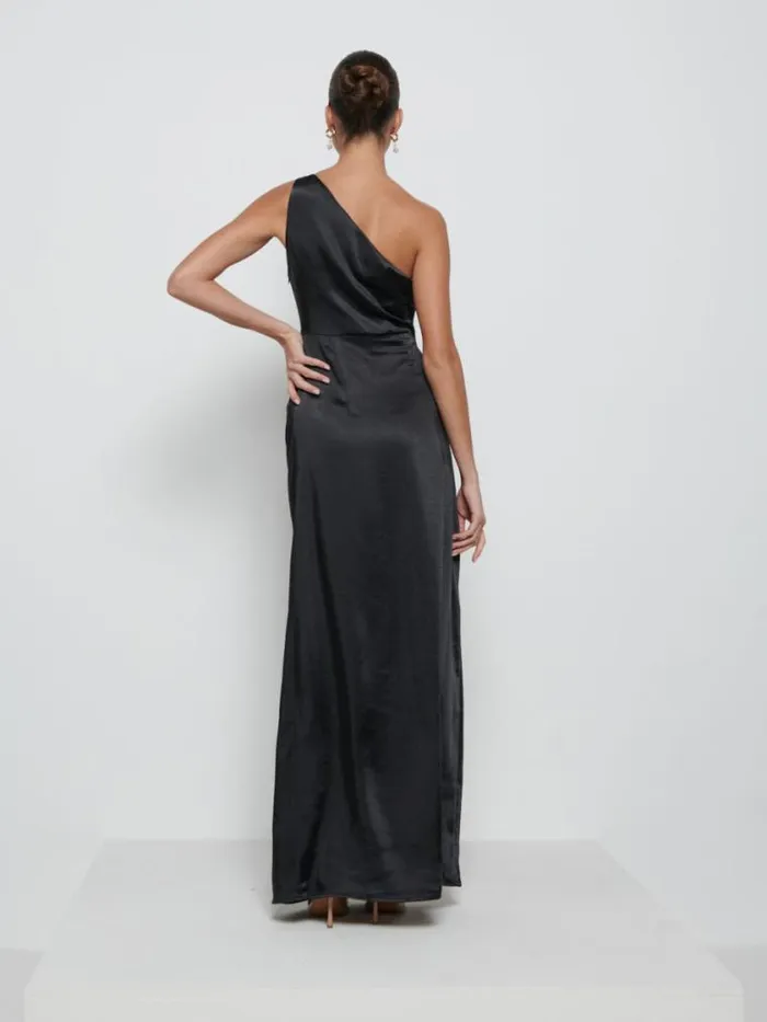 Pretty Lavish Bridesmaid Dresses Amelia Ruched Maxi Bridesmaid Dress Black 8211 Women