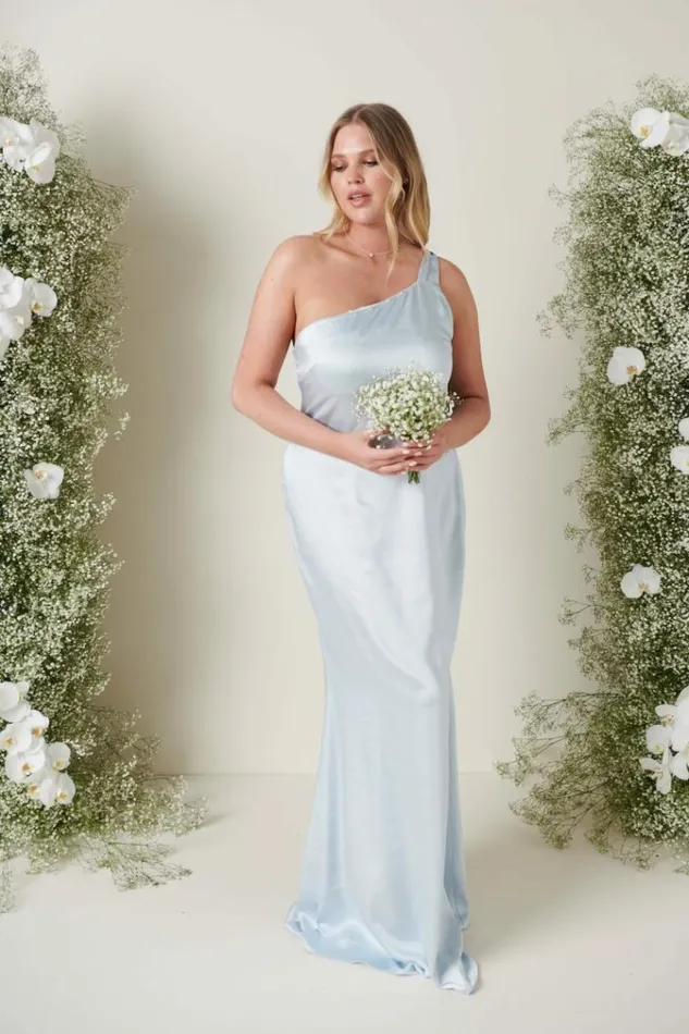 Pretty Lavish Bridesmaid Dresses Amelia Tie Maxi Bridesmaid Dress Pale Blue 8211 Women