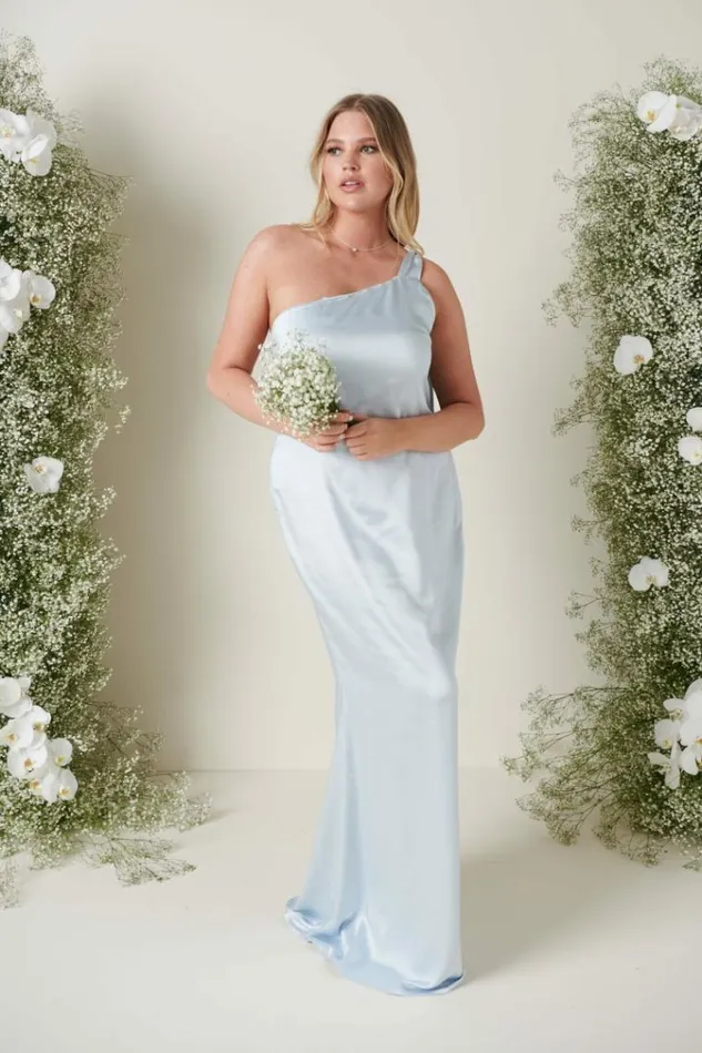 Pretty Lavish Bridesmaid Dresses Amelia Tie Maxi Bridesmaid Dress Pale Blue 8211 Women