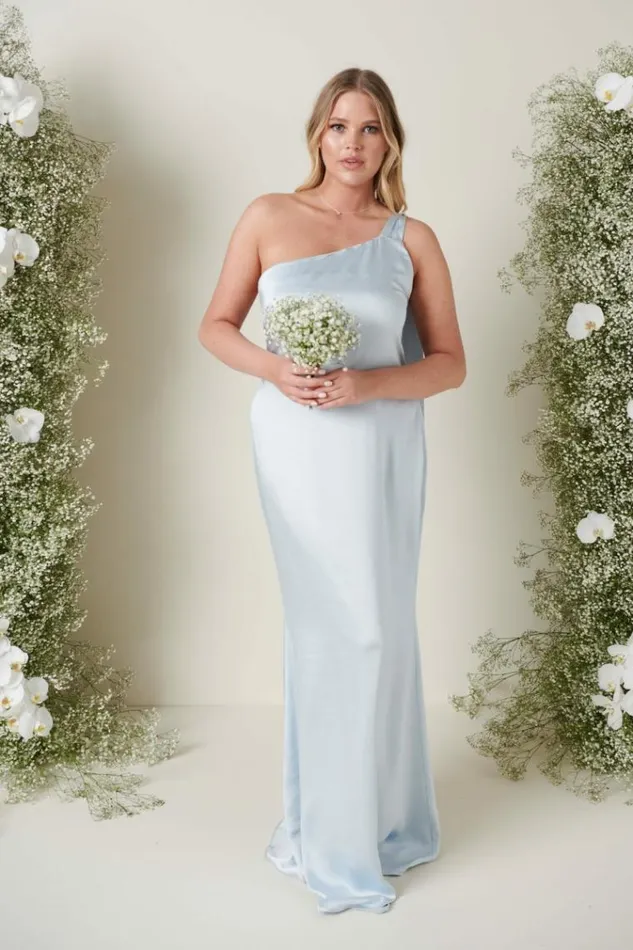 Pretty Lavish Bridesmaid Dresses Amelia Tie Maxi Bridesmaid Dress Pale Blue 8211 Women