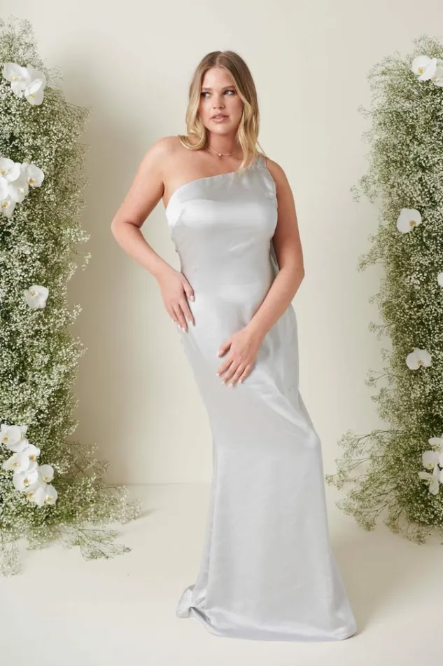 Pretty Lavish Bridesmaid Dresses Amelia Tie Maxi Bridesmaid Dress Silver 8211 Women